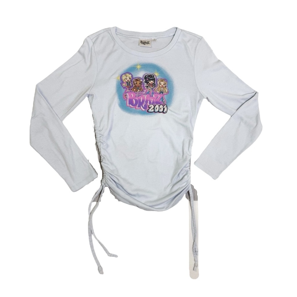 Bratz Y2K Graphic Logo Long Sleeve Cinched Top size L